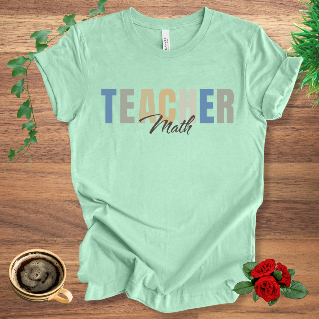 Math Teacher Dark Font T-Shirt