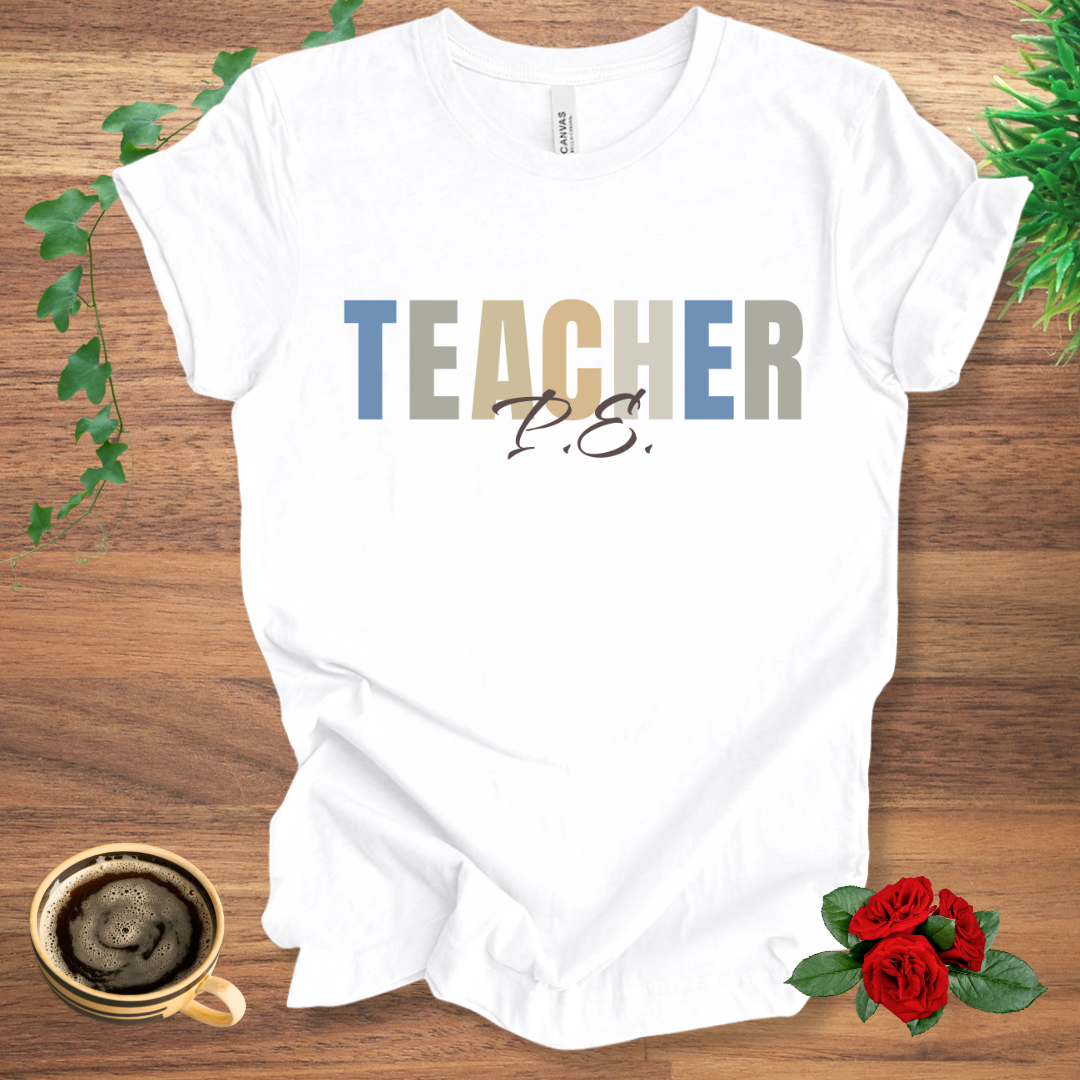 PE Teacher Dark Font T-Shirt
