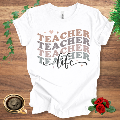 Teacher Stacked Life T-Shirt